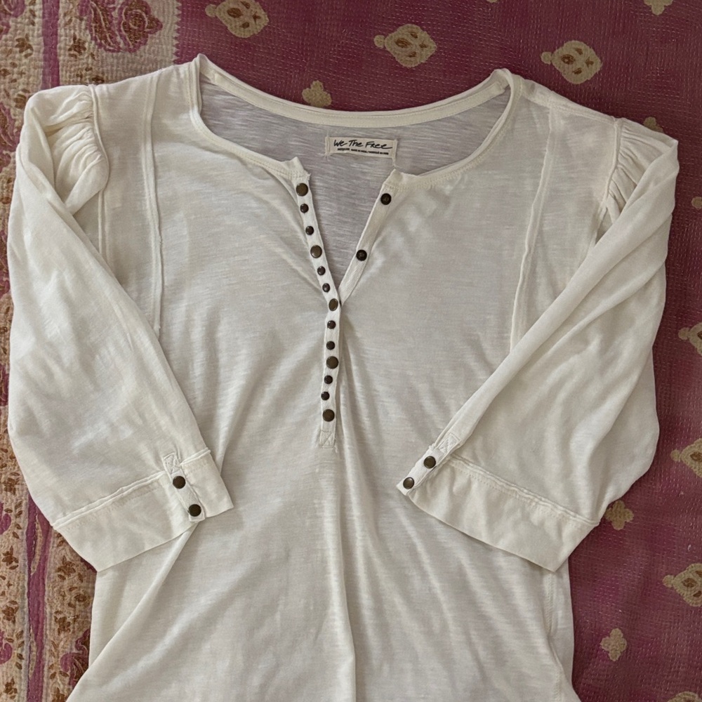 We The Free Cream Button-Down Shirt